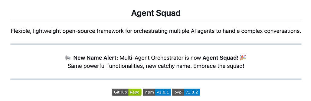 Agent Squad: AWS가 오픈소스로 공개한, Multi-Agents 간 복잡한 대화 관리를 위한 경량 프레임워크