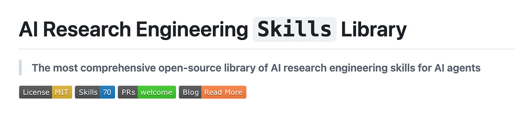 AI-research-SKILLs: 자율적인 AI 연구 및 엔지니어링 수행을 돕기 위한 오픈소스 스킬 라이브러리