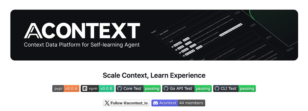 Acontext: 에이전트의 문맥을 저장하고 학습하는 데이터 플랫폼