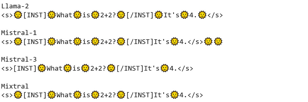 주요 LLM별 대화 템플릿 차이: 형식 및 띄어쓰기, 토큰화