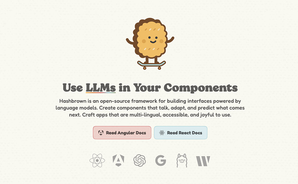 Hashbrown: 생성형 사용자 인터페이스(Generative UI)를 쉽게 구현할 수 있는 오픈소스 프레임워크