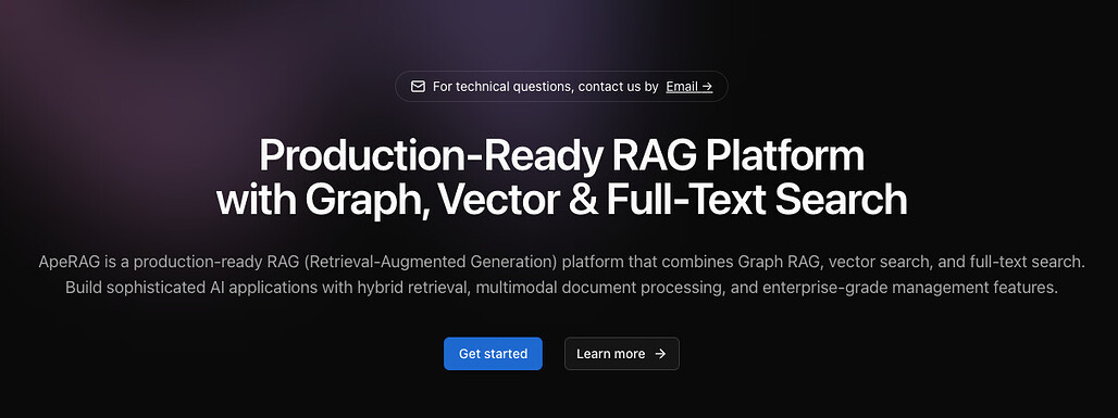 ApeRAG: GraphRAG와 멀티모달 검색을 결합한 오픈소스 RAG 플랫폼