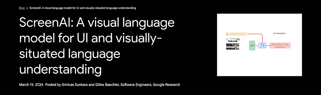ScreenAI: UI와 시각적 언어 이해를 위한 시각-언어 모델(feat. Google)