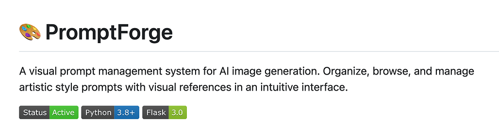 PromptForge: AI 이미지 생성을 위한 시각적 프롬프트 관리 시스템