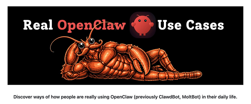 Awesome OpenClaw Use Cases: 일상 생활에서의 OpenClaw 사용 사례 30건을 모아 6개 카테고리로 정리한 저장소