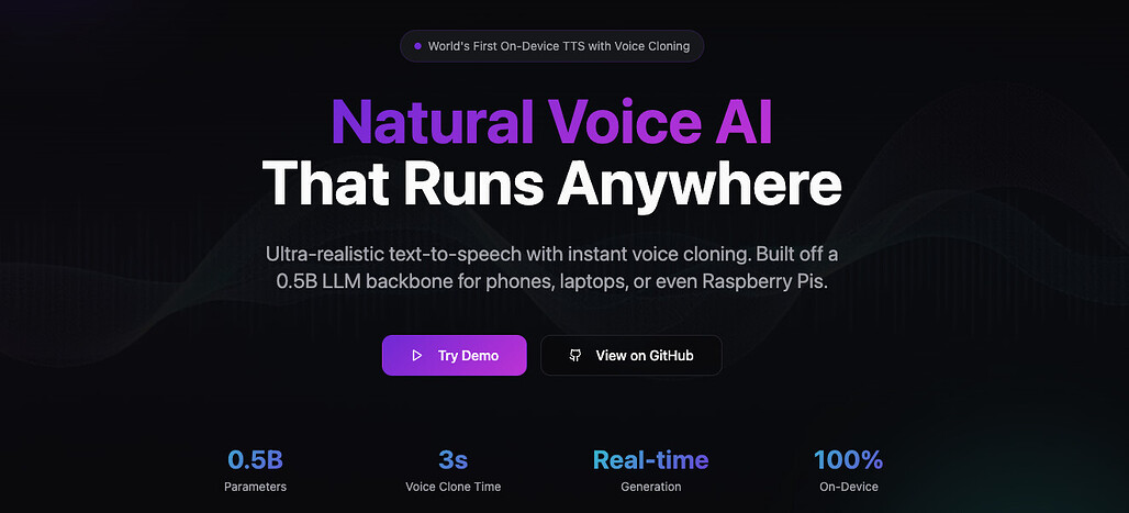 NeuTTS Air: 3초 분량의 음성만으로 음성 복제가 가능한, On-Device TTS(Text-to-Speech) 모델