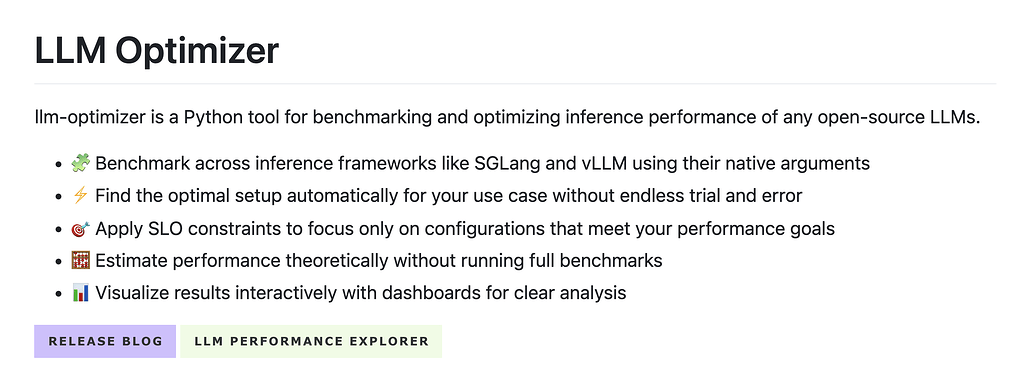 LLM Optimizer: 다양한 LLM의 추론 성능을 벤치마킹하고 최적화하는 도구 (feat. BentoML)