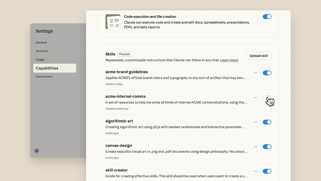 Claude Skill 사용하기: Claude Apps에서 사용하기