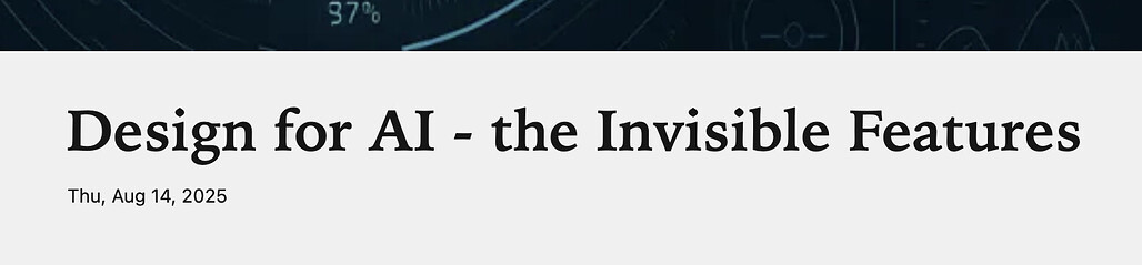 AI를 위한 디자인 - 보이지 않는 기능들