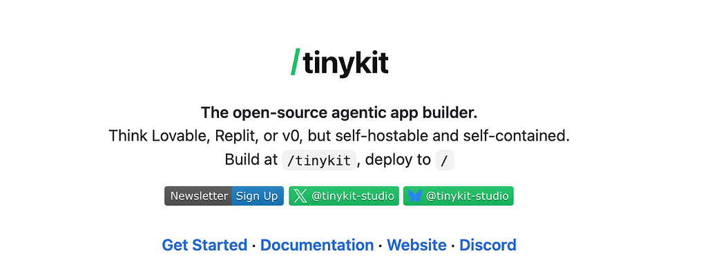 TinyKit: AI 기반의 직접 호스팅이 가능한 오픈소스 대화형 앱 빌더(App Builder)