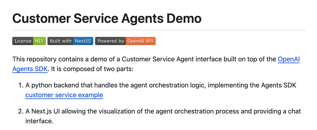 OpenAI, OpenAI Agents SDK를 사용하여 개발한 고객 서비스(CS) Agents Demo 프로젝트 공개
