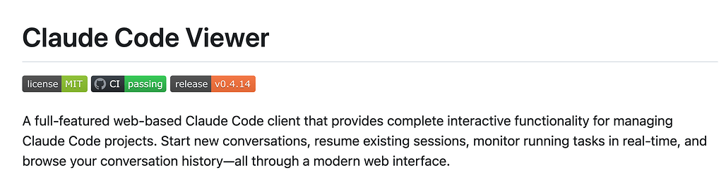claude-code-viewer: 로컬 환경의 Claude Code를 Web에서 관리/사용할 수 있도록 돕는 Web Client