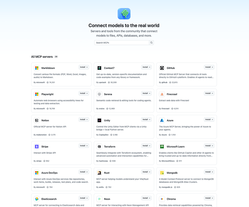 GitHub MCP Registry 주요 기능: 손쉬운 MCP 서버 발견과 설치