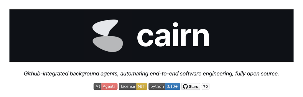 Cairn: GitHub 저장소와 연동하는 오픈소스 S/W 엔지니어링 자동화 에이전트(End-to-End S/W Engineering Agent)