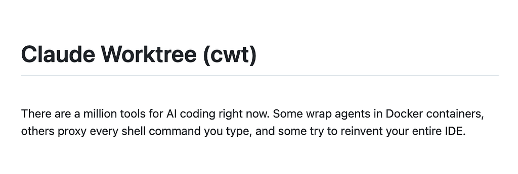 Claude Worktree (cwt): 코딩 에이전트를 위한, Git Worktree 기반의 작업 공간 격리 도구 - 읽을거리 ...