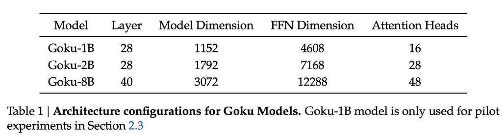 Goku 모델의 구조 설정