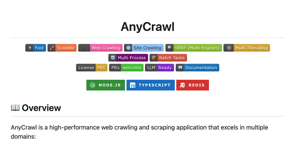 AnyCrawl: LLM 학습용 데이터 수집에 최적화된 고성능 웹 크롤링 플랫폼