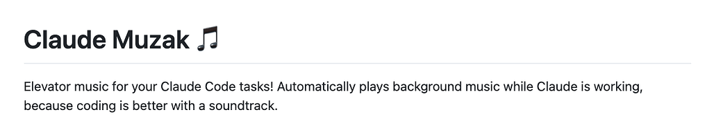 Claude Muzak: Claude Code 사용 시 배경 음악을 자동으로 재생하는 도구