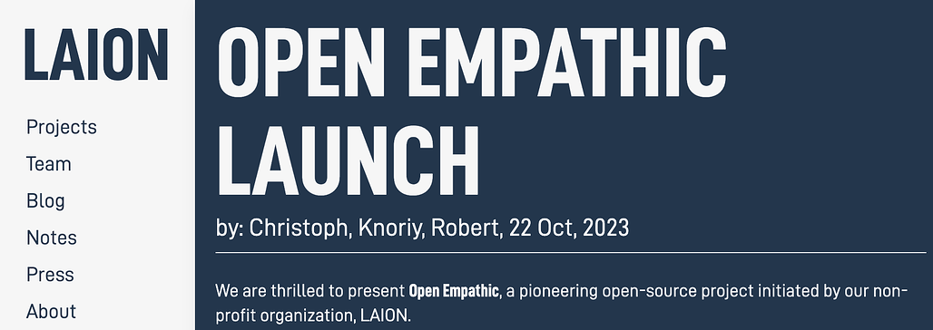 [GN] Open Empathic - AI에 공감과 감성 지능을 탑재하는 것을 목표로 하는 오픈소스
