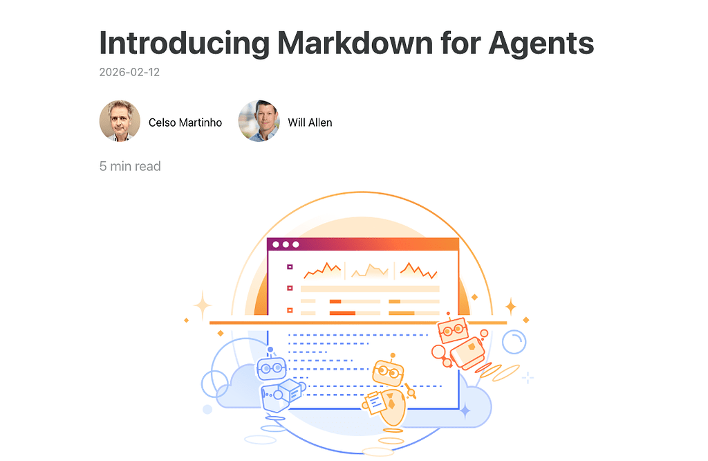 Markdown for Agents: Cloudflare가 공개한, AI 에이전트를 위한 새로운 콘텐츠 요청/응답 방식 - 읽을 ...