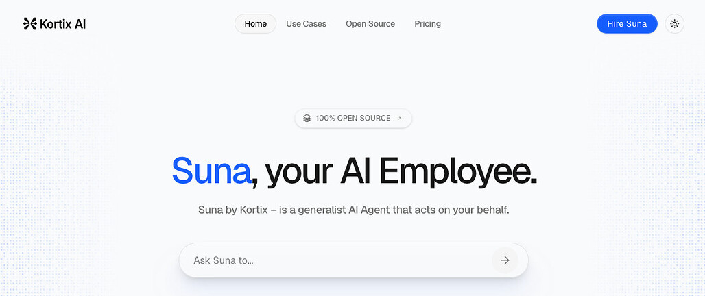 Suna, Kortix AI가 개발 및 공개한 오픈소스 AI 에이전트