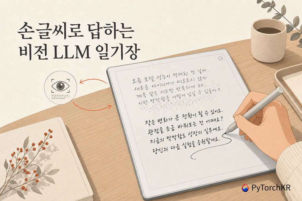 손글씨로 답하는 비전 LLM 일기장 riddle