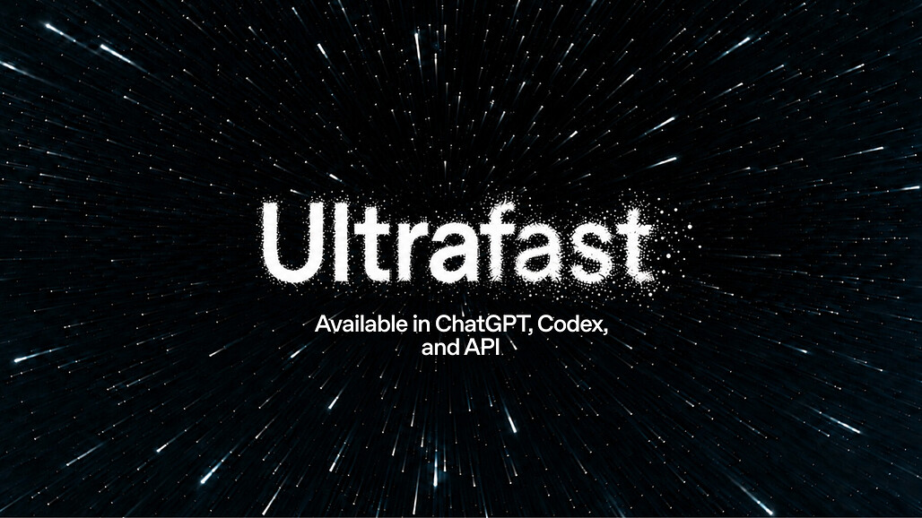 Astra Ultrafast 발표 이미지, ChatGPT, Codex, API에서 사용 가능