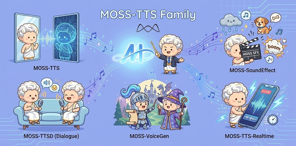 MOSS-TTS Family 모델 라인업