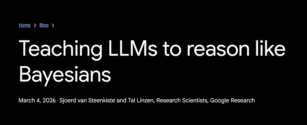 베이지안 티칭(Bayesian Teaching): LLM에게 베이지안처럼 추론하는 법을 가르치는 Google Research의 연구