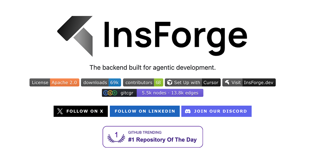 InsForge: AI 에이전트가 백엔드 인프라를 직접 이해하고 조작할 수 있게 설계된 에이전틱 개발을 위한 백엔드 플랫폼
