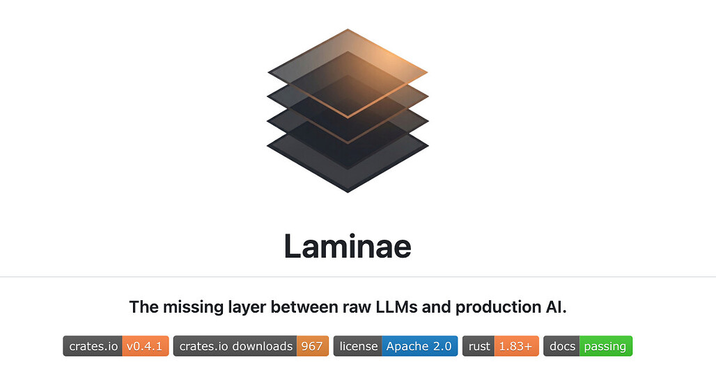 Laminae: 원시(raw) LLM과 프로덕션 AI를 연결하는 모듈형 Rust SDK