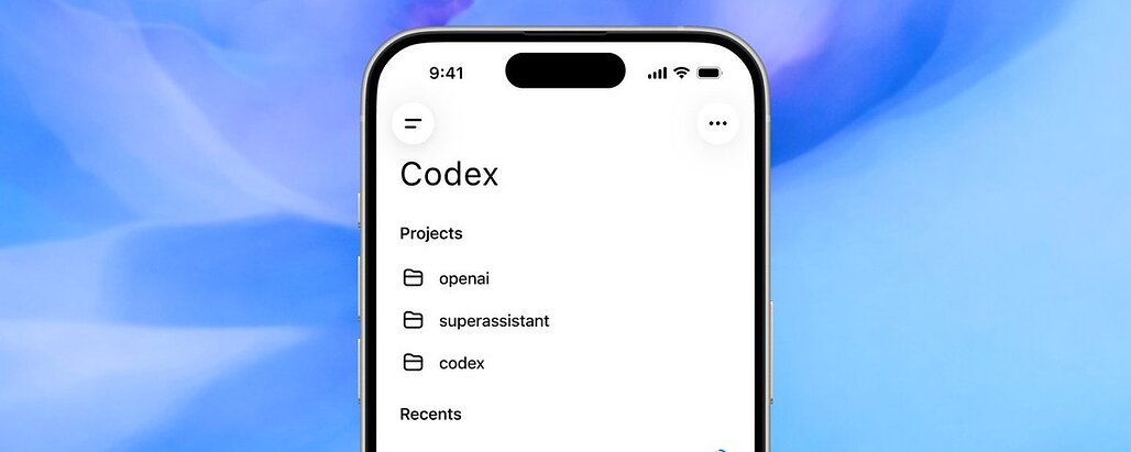 여러 프로젝트와 최근 작업을 한눈에 보여주는 Codex 앱 홈 화면