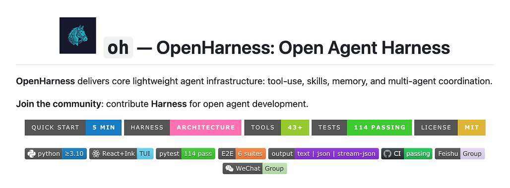OpenHarness: Claude Code보다 44배 가벼운 Python 기반 오픈소스 AI 에이전트 하네스 프레임워크