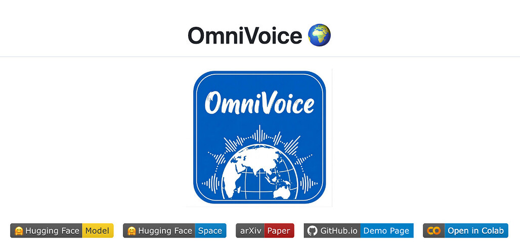 OmniVoice: 600개 이상의 언어를 지원하는 제로샷 음성 복제 및 음성 디자인 TTS 모델