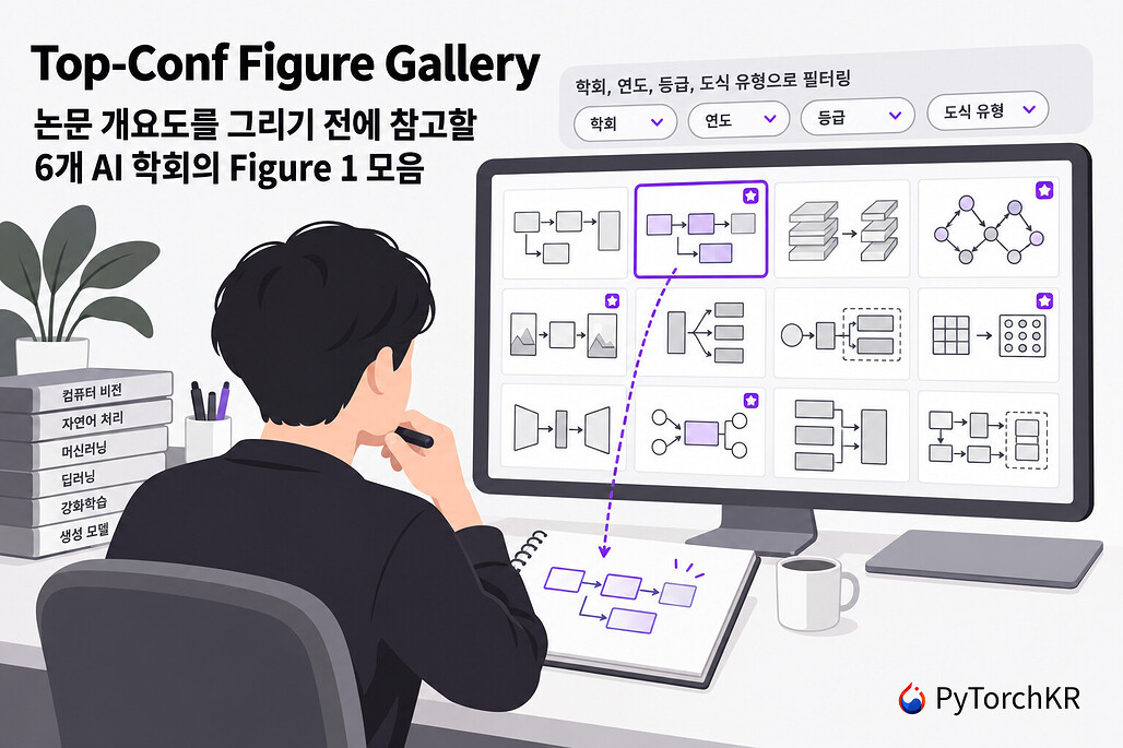 Top-Conf Figure Gallery: 논문 개요도를 그리기 전에 참고할 6개 AI 학회의 Figure 1 모음