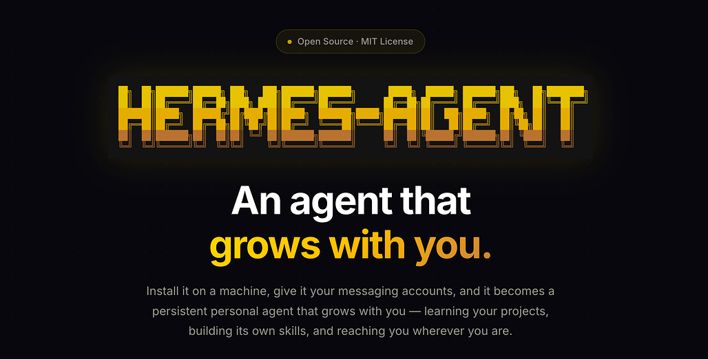 Hermes Agent ⚕: NousResearch가 공개한, 사용자와의 상호작용 경험을 통해 스스로 성장하는 AI 비서 프로젝트