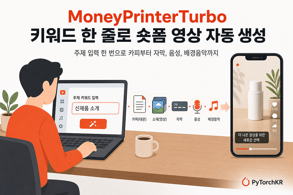 MoneyPrinterTurbo: 키워드만 입력하면 자막과 음성까지 갖춘 숏폼 영상을 자동 생성하는 도구
