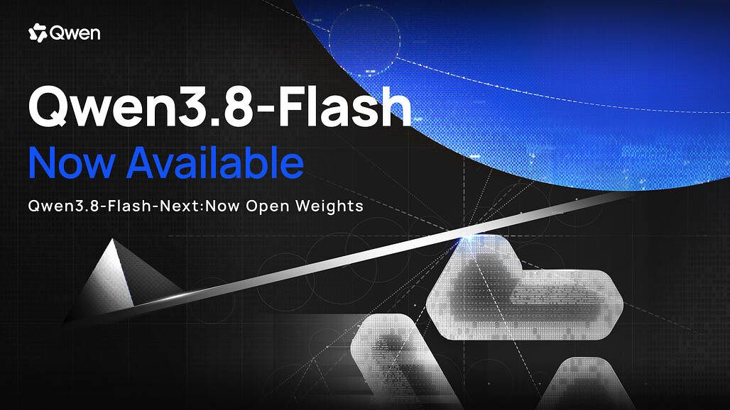 Qwen3.8-Flash-Next 공식 발표 배너