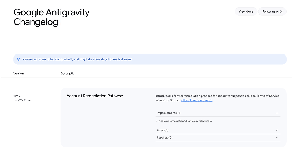 Google, OpenClaw 및 OpenCode 등으로 인한 OAuth 약관 위배로 블럭된 Antigravity 계정에 복구 ...