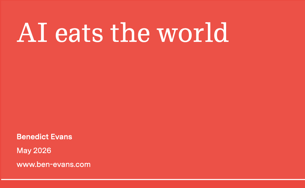 베네딕트 에반스의 AI 트렌드, AI eats the world 2026: Capital, Deployment, Change (feat. a16z)