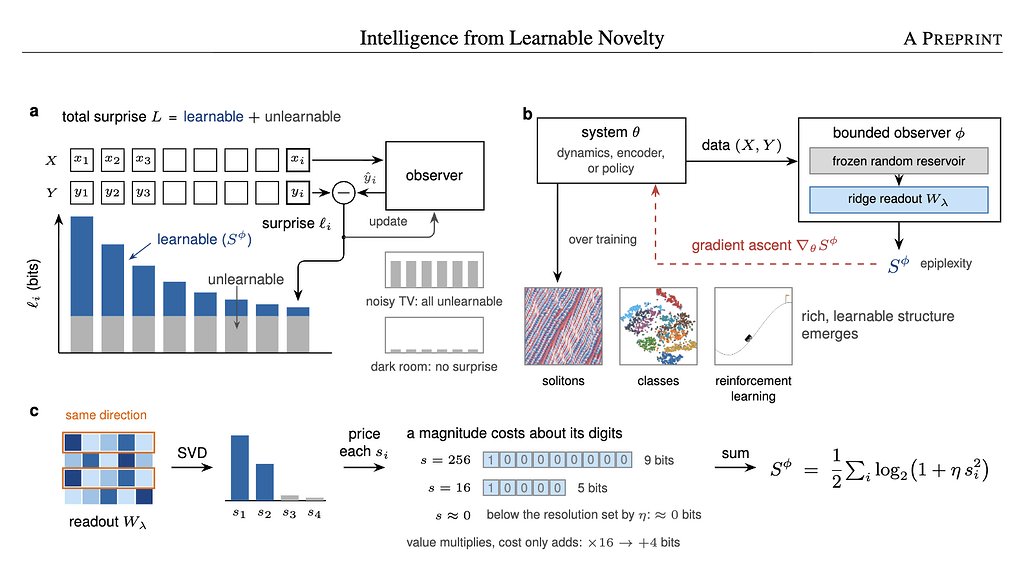 학습 가능한 새로운 정보에서의 지능 / Intelligence from Learnable Novelty