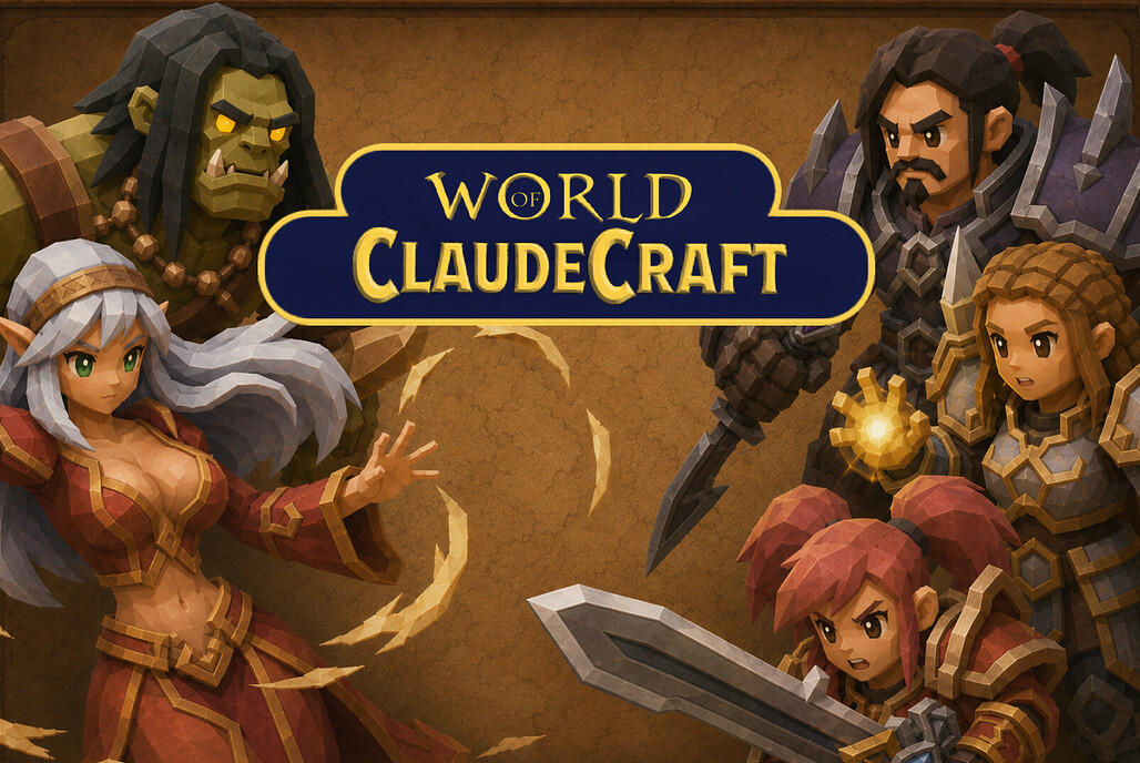 World of ClaudeCraft의 타이틀 화면
