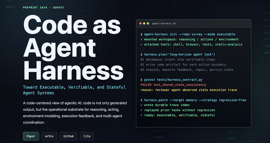 Code as Agent Harness: 코드를 AI 에이전트의 운영 기반(하네스)으로 보는 서베이 논문 - 읽을거리&정보공유 ...