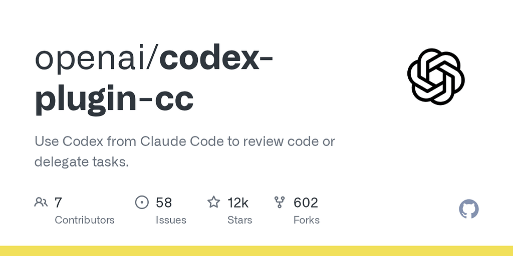 Codex Plugin for Claude Code: Claude Code에서 OpenAI Codex를 활용한 코드 리뷰 및 ...
