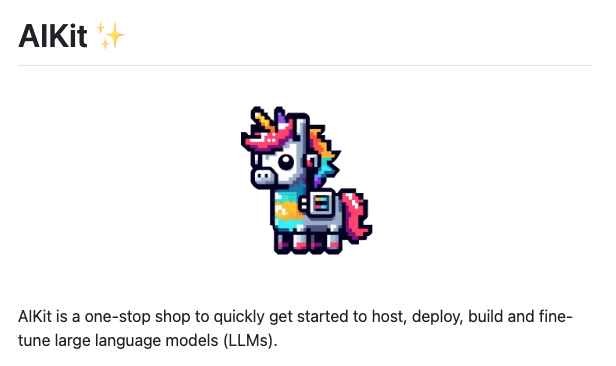 AIKit: LLM 파인튜닝, 빌드 및 배포를 위한 프레임워크 (feat. Docker)