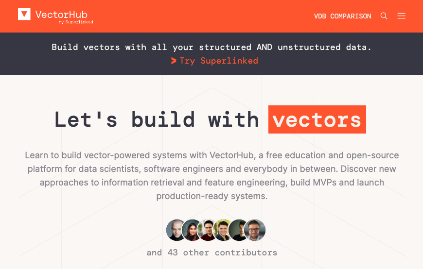 VectorHub, VectorDB 비교 및 학습 자료를 모은 학습 허브(feat. OpenSource)