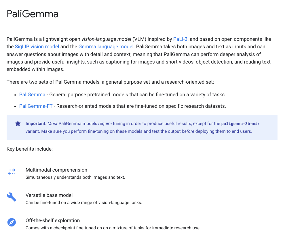 PaliGemma, Gemma 기반의 소규모 Multimodal-LLM