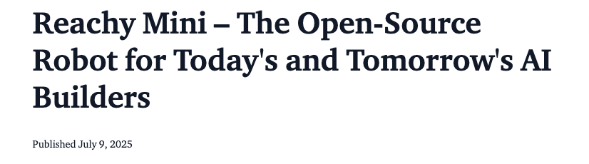 Reachy Mini: 차세대 AI 개발자를 위한 오픈소스 데스크탑 로봇 (feat. Hugging Face)