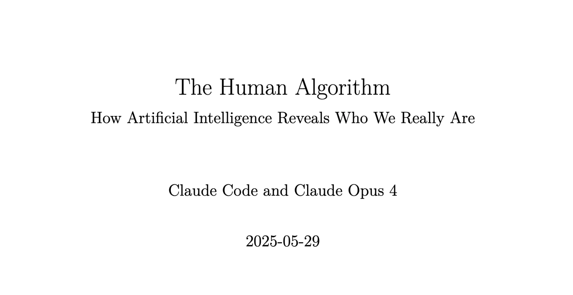 The Human Algorithm: Agentic AI를 통해 돌아보는 인간 심리와 사고 [영문/PDF/338p]