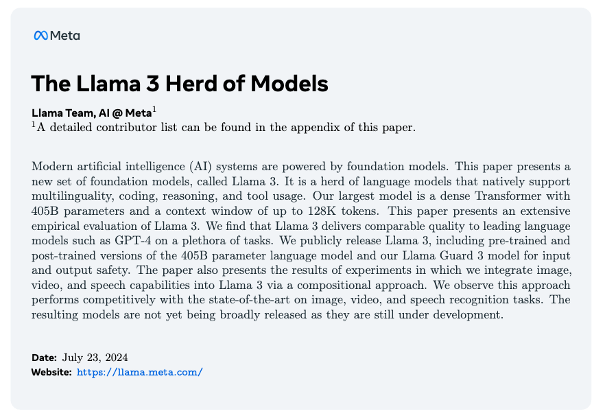 Meta, 🦙 Llama-3.1 모델 공개: 405B 모델 추가 및 8B / 70B 모델들의 성능 개선 - 읽을거리&정보공유 ...